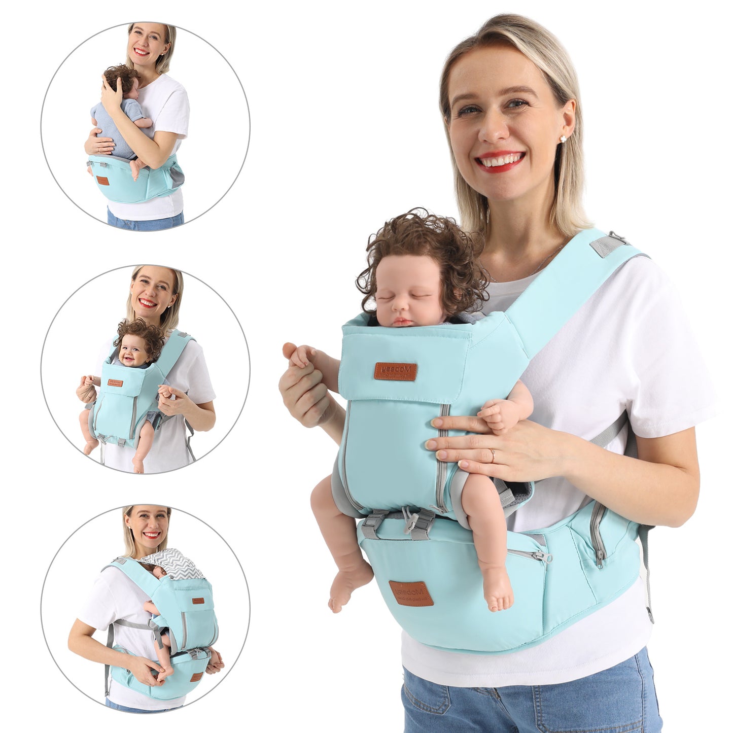 Multi-Functional Baby Carrier with Waist Stool – Dual-Use for Front & Back Carrying (Newborn to Toddler)