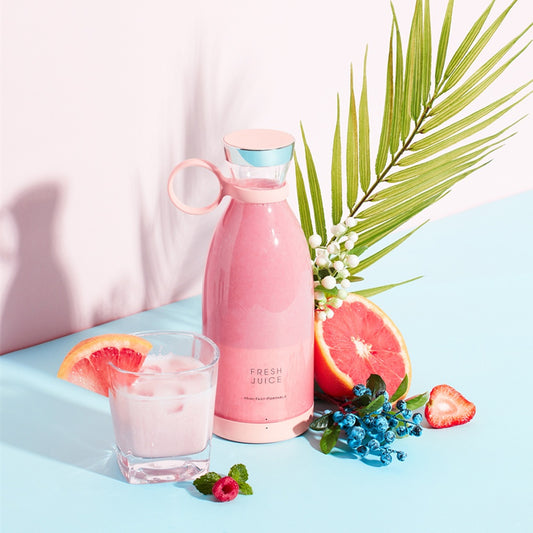 Portable Electric Juicer Blender – USB Rechargeable Smoothie Mixer Cup for Home & Travel