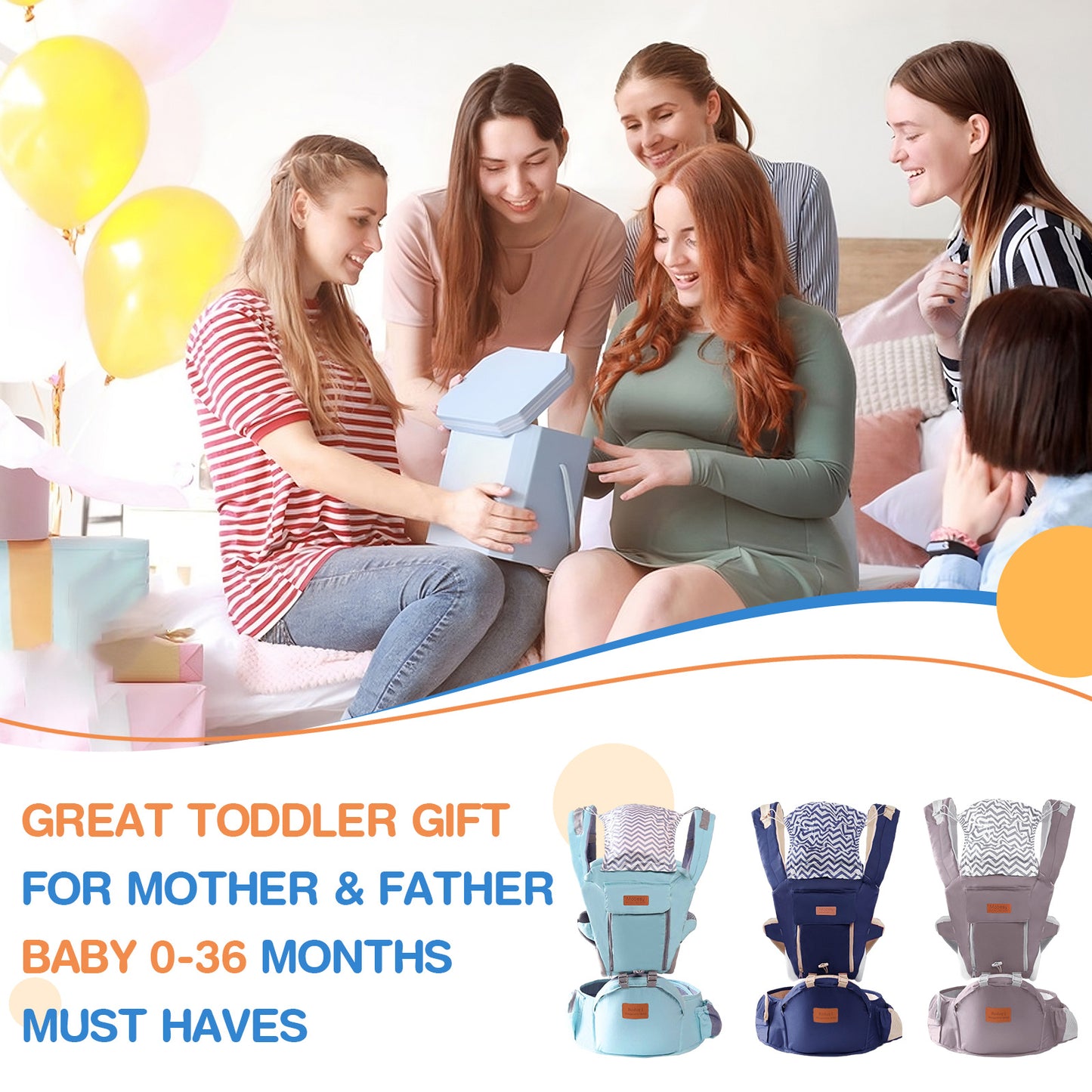 Multi-Functional Baby Carrier with Waist Stool – Dual-Use for Front & Back Carrying (Newborn to Toddler)